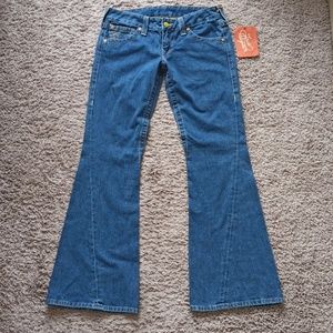 NWT True Religion "Joey" Flare Blue Jeans
